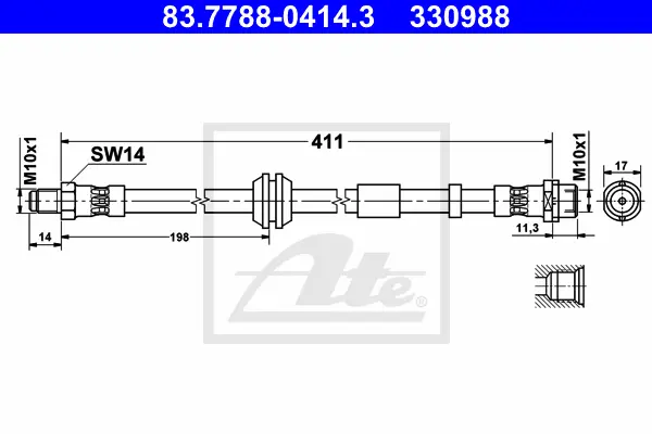 Flexible de frein ATE-APAC 83.7788-0414.3