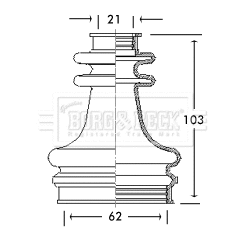 Jeu de joints-soufflets, arbre de commande BORG & BECK BCB2670
