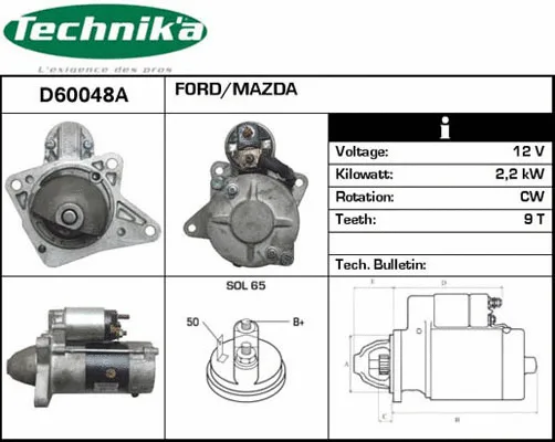 Démarreur Technika D60048A
