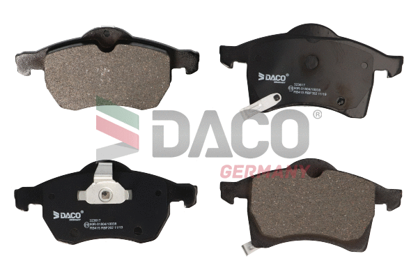 Kit de plaquettes de frein, frein à disque DACO Germany 323617