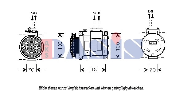 Compresseur, climatisation AKS DASIS 851008N