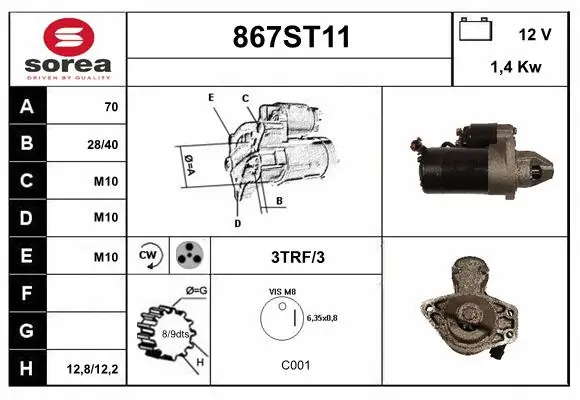 Démarreur STARTCAR 867ST11