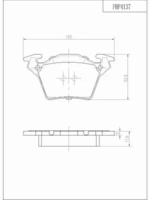 Kit de plaquettes de frein, frein à disque FI.BA FBP4137