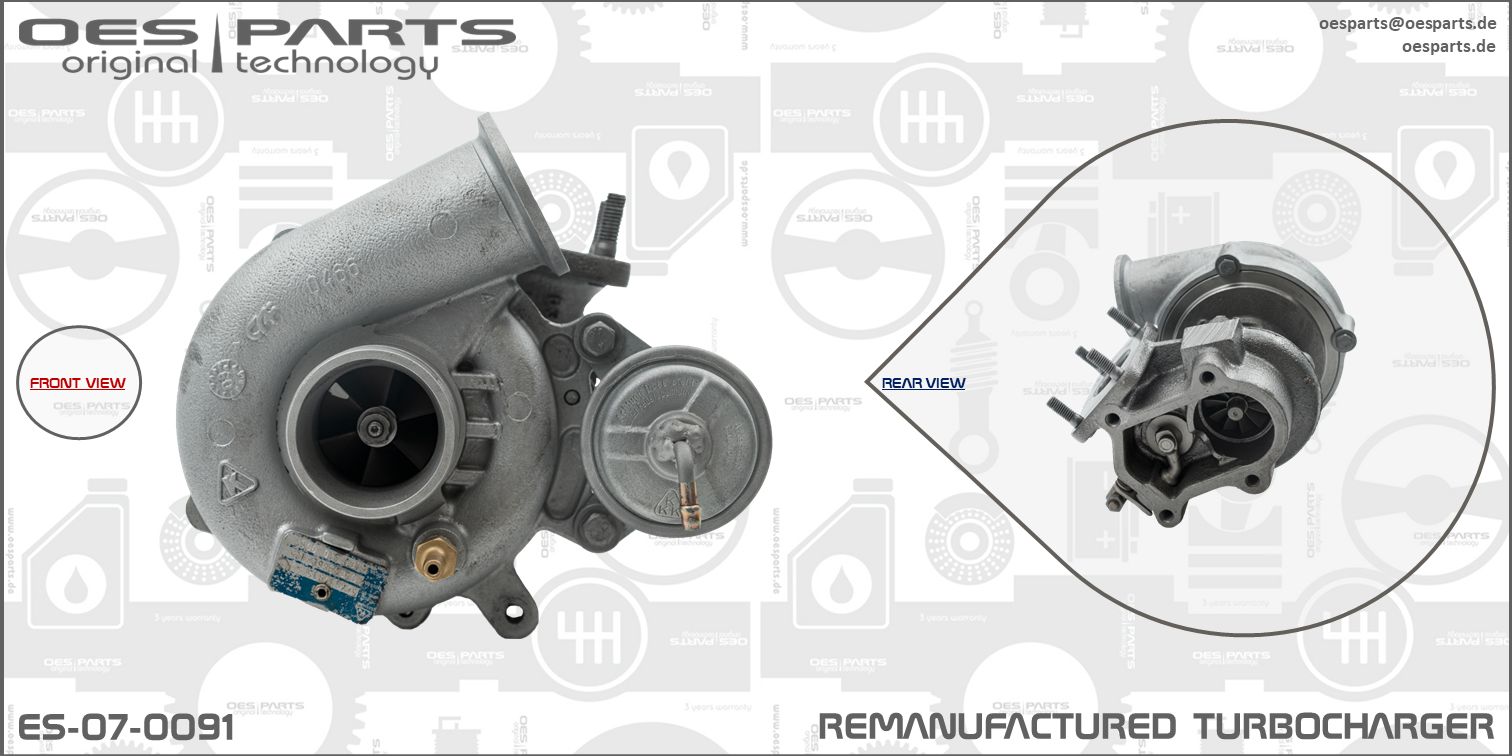 Turbocompresseur, suralimentation OES PARTS ES-07-0091