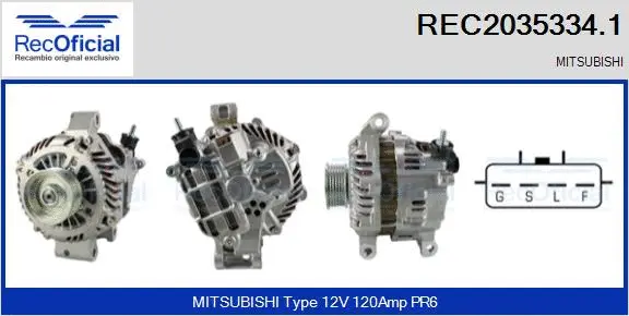 Alternateur RECOFICIAL REC2035334.1