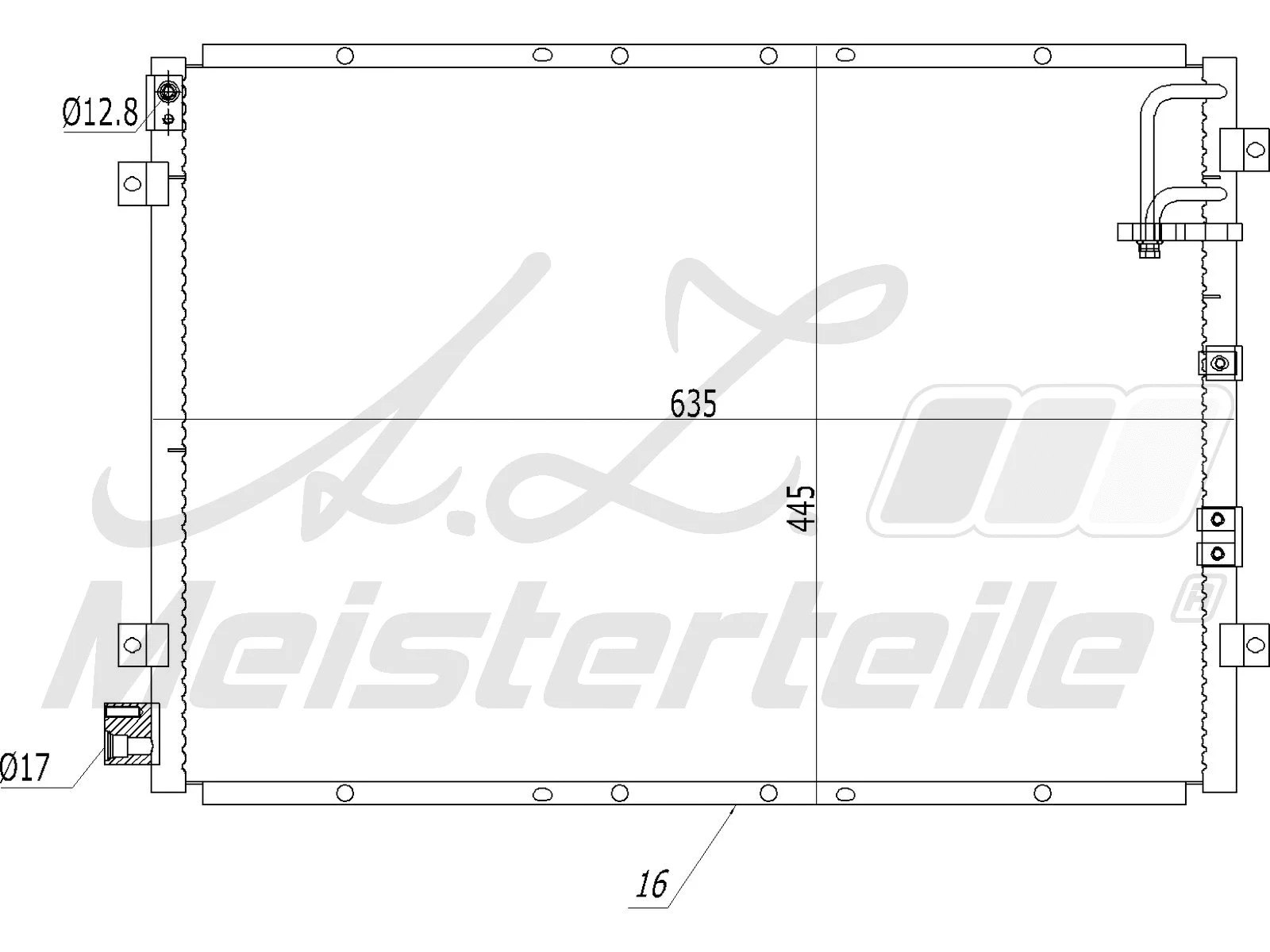 Condenseur, climatisation A.Z. Meisterteile AZMT-45-030-1321