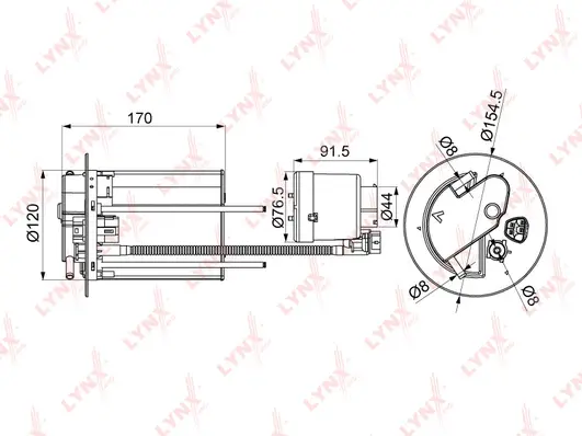 Filtre à carburant LYNXAUTO LF-1073M
