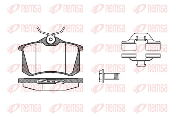 Kit de plaquettes de frein, frein à disque REMSA 0263.03