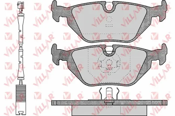 Kit de plaquettes de frein, frein à disque VILLAR 626.0463A
