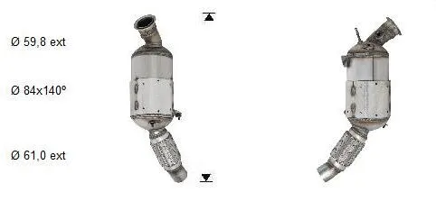 Filtre à particules / à suie, échappement VEGAZ GmbH BK-881SIC