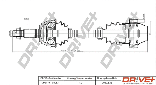 Arbre de transmission Dr!ve+ DP2110.10.0083