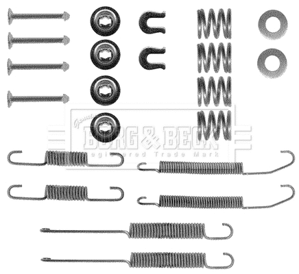 Kit d'accessoires, mâchoire de frein BORG & BECK BBK6070