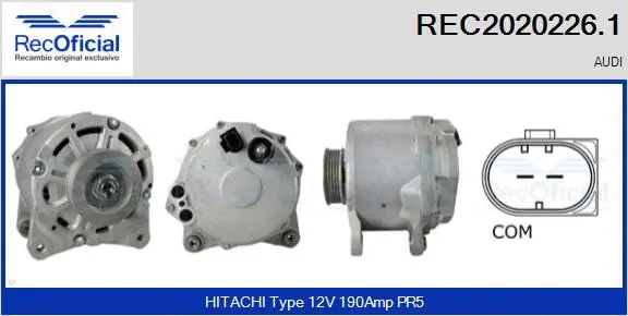 Alternateur RECOFICIAL REC2020226.1