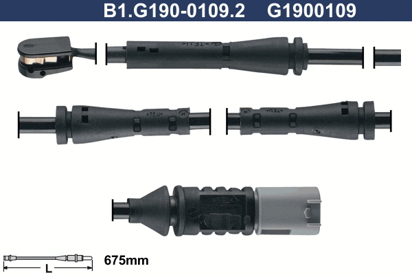 Contact d'avertissement, usure des plaquettes de frein GALFER B1.G190-0109.2