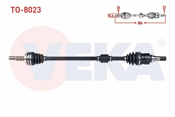 Arbre de transmission VEKA TO-8023