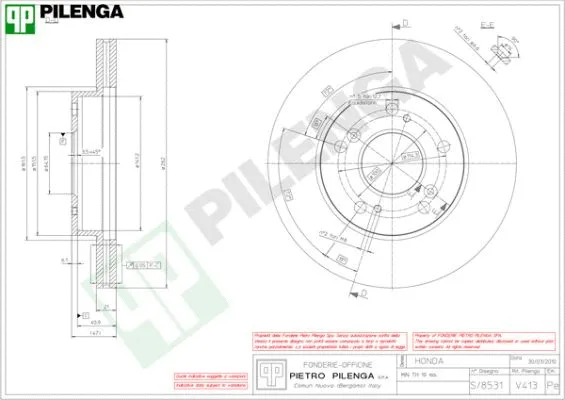 Disque de frein PILENGA V413