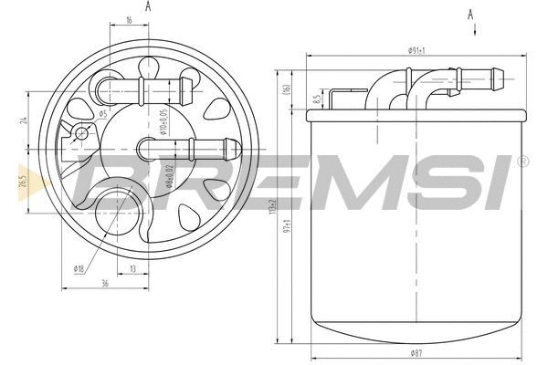 Filtre à carburant BREMSI FE0384