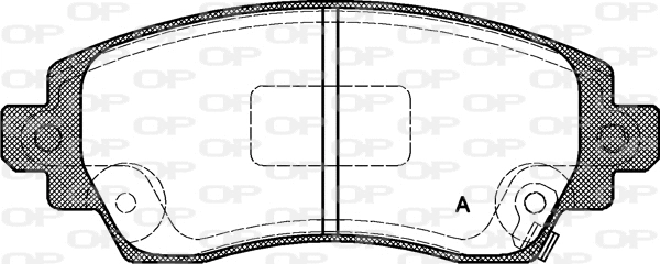 Kit de plaquettes de frein, frein à disque OPEN PARTS BPA0716.02