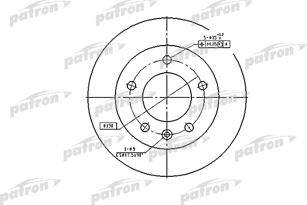 Disque de frein PATRON PBD2790