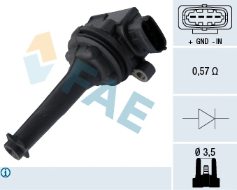 Bobine d'allumage FAE 80302