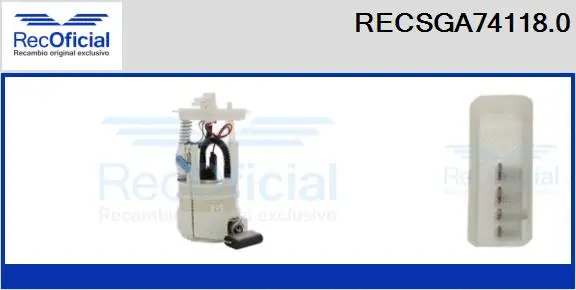 unité d'alimentation de carburant RECOFICIAL RECSGA74118.0