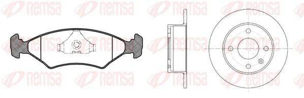 Kit de freins, frein à disques REMSA 8119.00