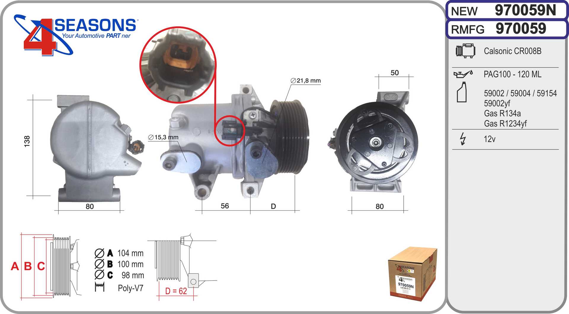 Compresseur, climatisation AHE 970059N
