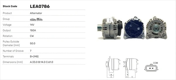Alternateur LUSA LEA0786