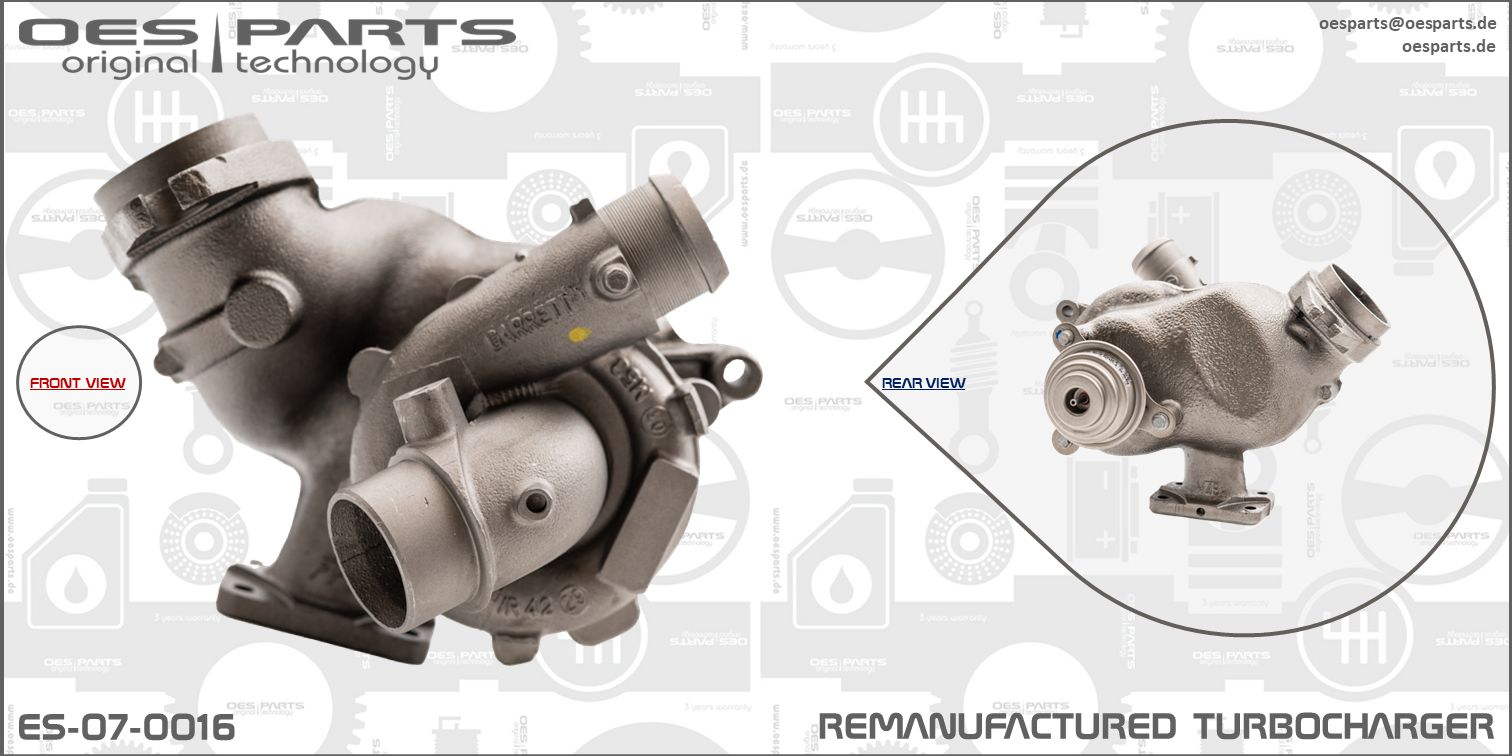 Turbocompresseur, suralimentation OES PARTS ES-07-0016