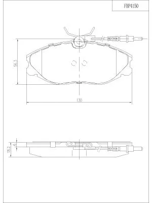 Kit de plaquettes de frein, frein à disque FI.BA FBP4150