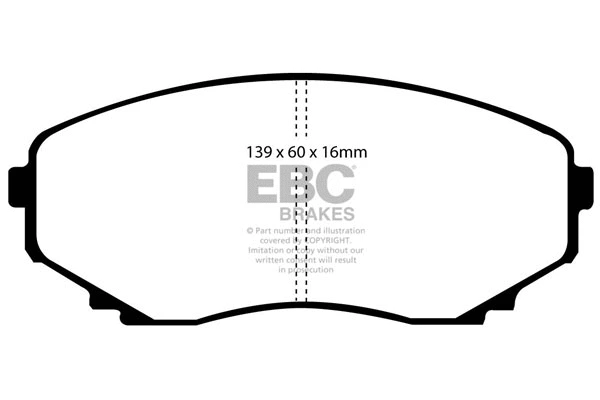 Kit de plaquettes de frein, frein à disque EBC Brakes DP61121