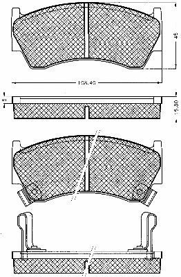 Kit de plaquettes de frein, frein à disque BSF 10558