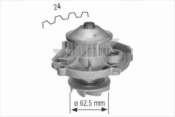 Pompe à eau, refroidissement du moteur HUTCHINSON WP0040V