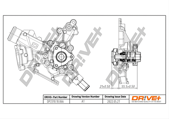Pompe à eau, refroidissement du moteur Dr!ve+ DP2310.10.066