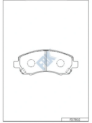 Kit de plaquettes de frein, frein à disque FBK FD7802