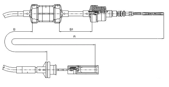 Tirette à câble, commande d'embrayage SONOVA CF01788