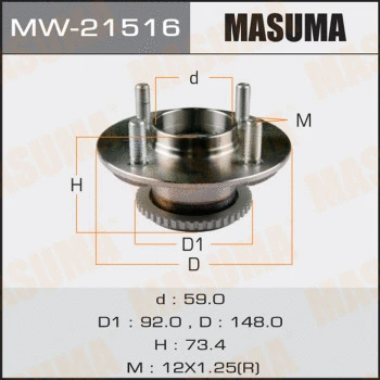 Kit de roulements de roue MASUMA MW-21516