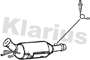 Filtre à particules / à suie, échappement KLARIUS 390106