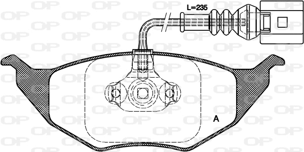 Kit de plaquettes de frein, frein à disque OPEN PARTS BPA0718.11