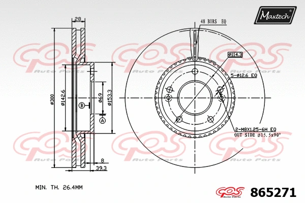 Disque de frein MAXTECH 865271
