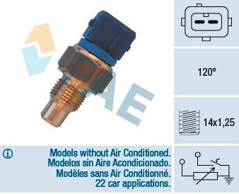 Sonde, température du liquide de refroidissement FAE 34460