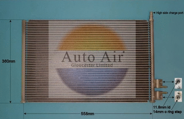 Condenseur, climatisation AUTO AIR GLOUCESTER 16-1338