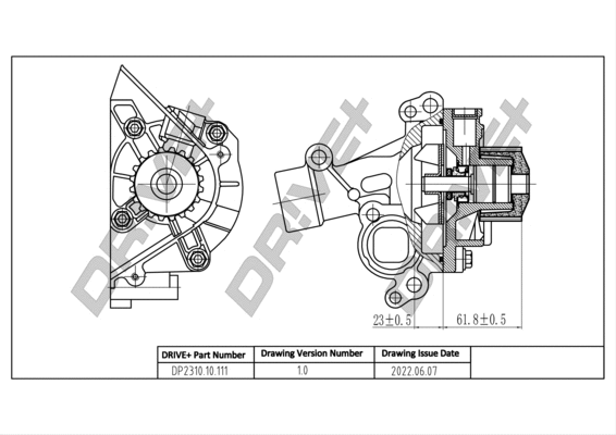 Pompe à eau, refroidissement du moteur Dr!ve+ DP2310.10.111