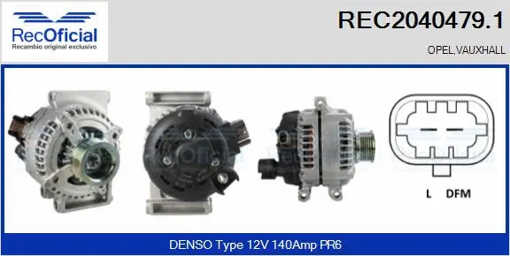 Alternateur RECOFICIAL REC2040479.1