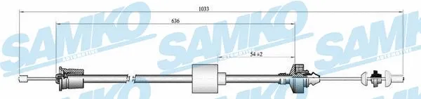 Tirette à câble, commande d'embrayage SAMKO C0192C