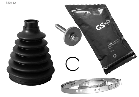 Jeu de joints-soufflets, arbre de commande GSP-BR 780412