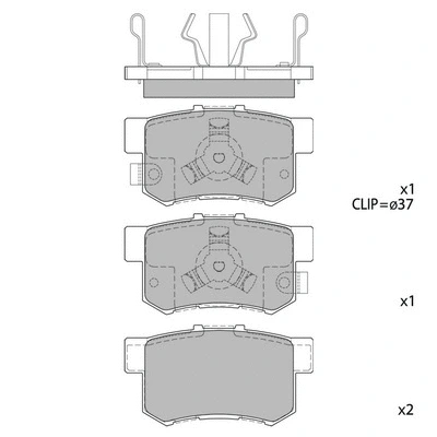 Kit de plaquettes de frein, frein à disque HAGEN GP2116