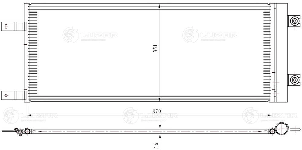 Condenseur, climatisation LUZAR LRAC 2809