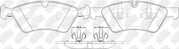 Kit de plaquettes de frein, frein à disque NiBK PN0500W