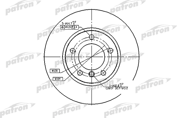 Disque de frein PATRON PBD1537